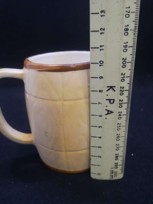 Vintage mug - `let them swing` naked lady with swinging boobs