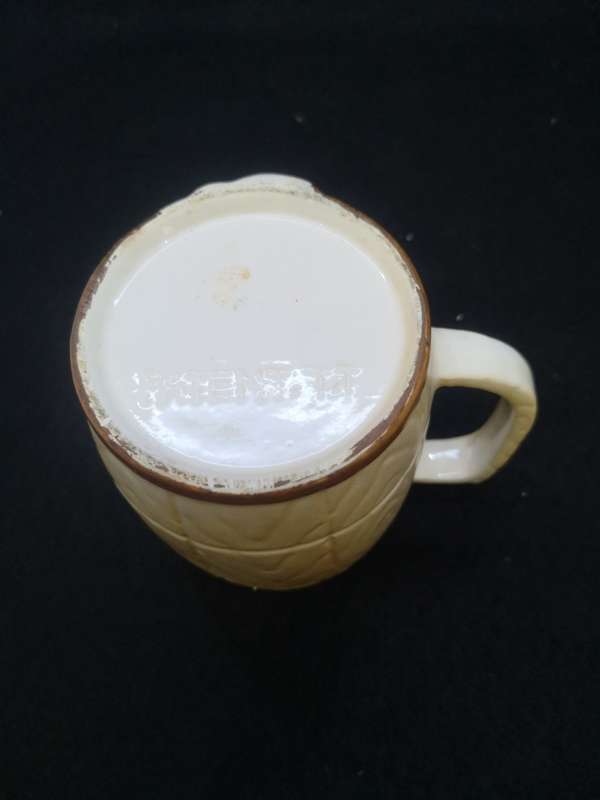 Vintage mug - `let them swing` naked lady with swinging boobs
