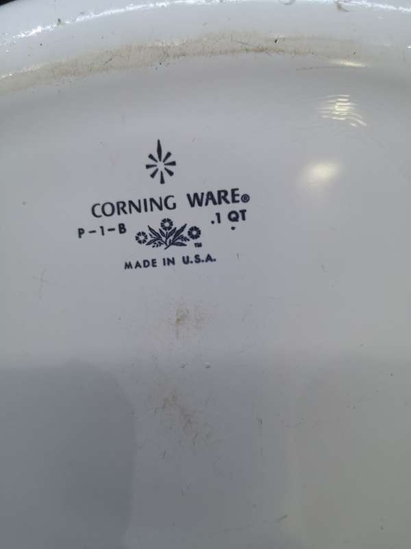 Blue Cornflower Corning Ware P-1-B Made in USA