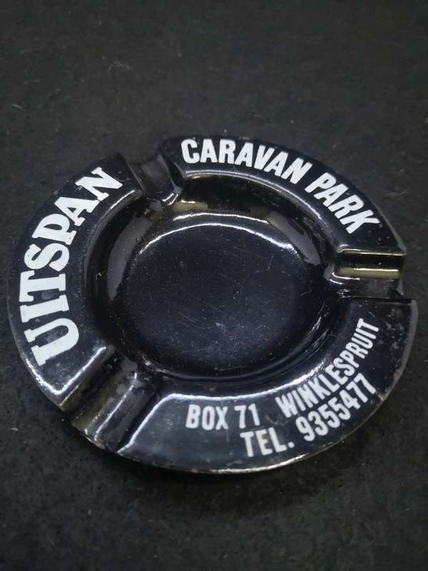 Uitspan Caravan Park enamel ashtray