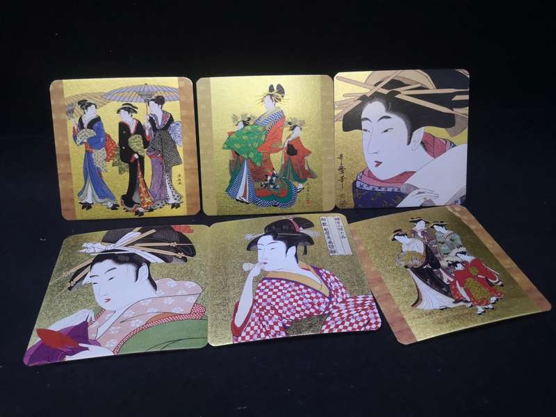 Vintage Ukiyoe Japanese coasters