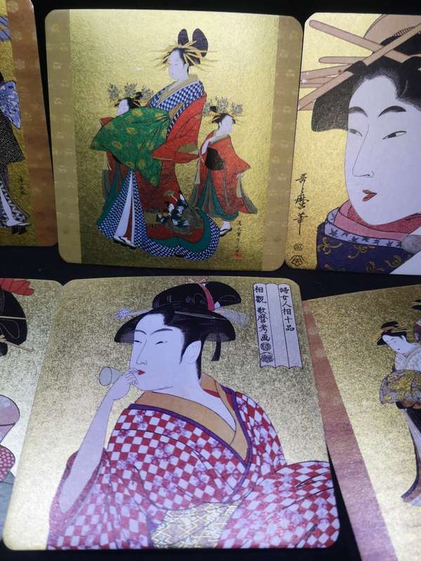Vintage Ukiyoe Japanese coasters