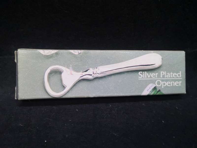 Silver plated bottle opener