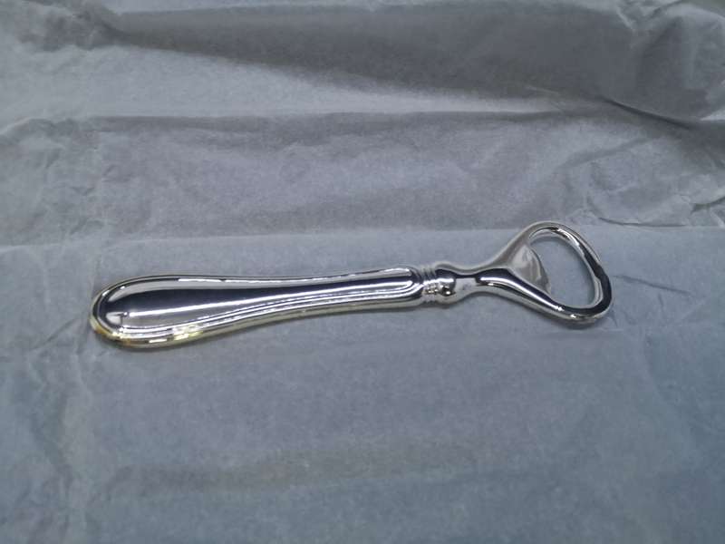 Silver plated bottle opener