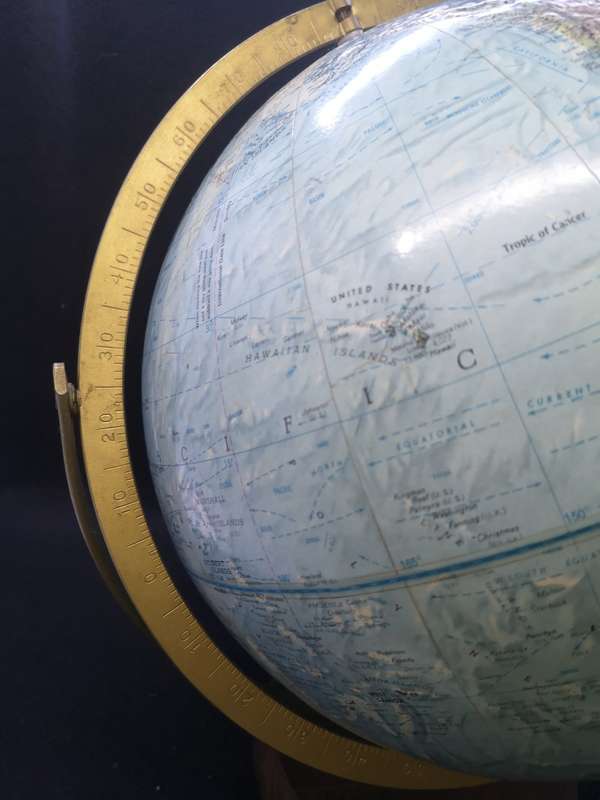 Vintage Readers Digest World globe