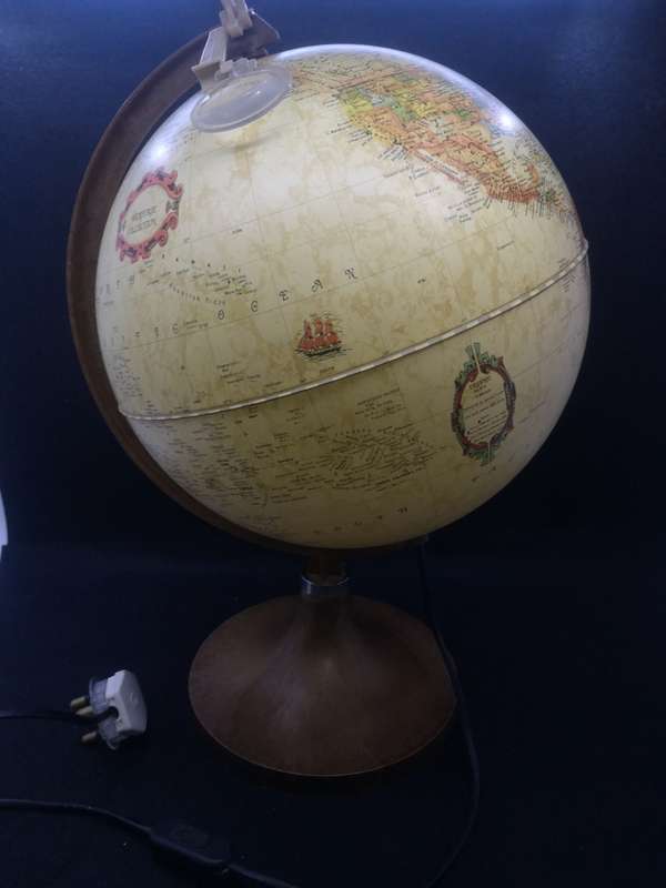 World globe lamp