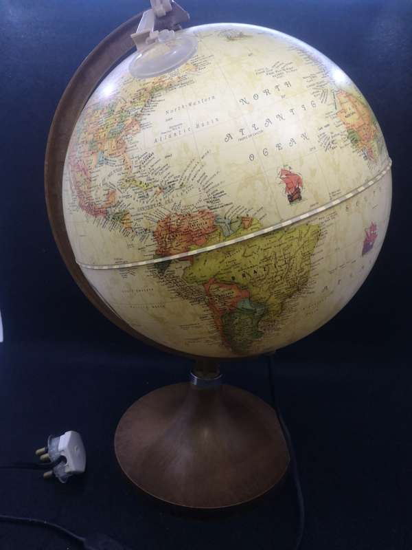 World globe lamp