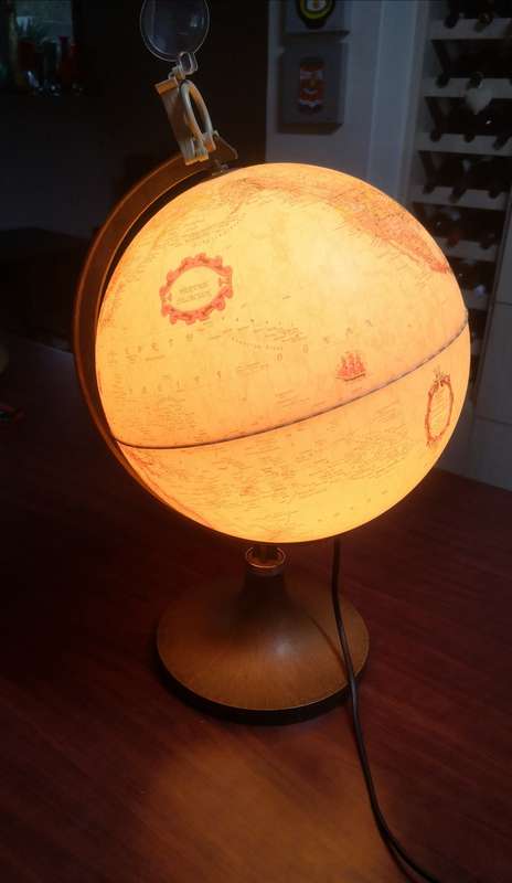 World globe lamp