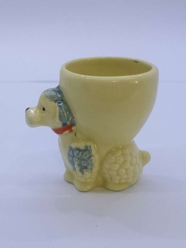 Yellow poodle egg cup