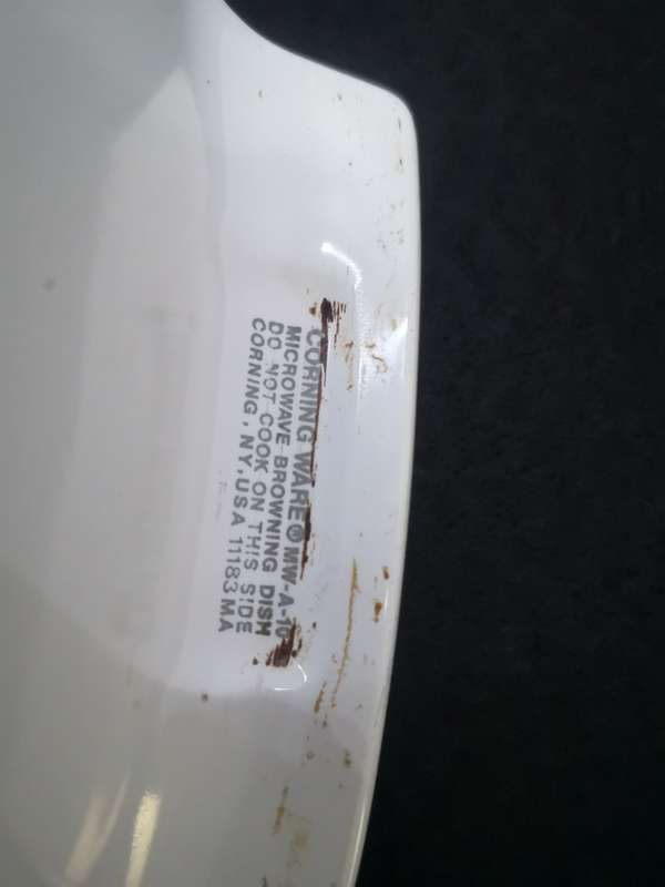 Vintage Corning ware casserole MW-A-10 microwave browning dish USA