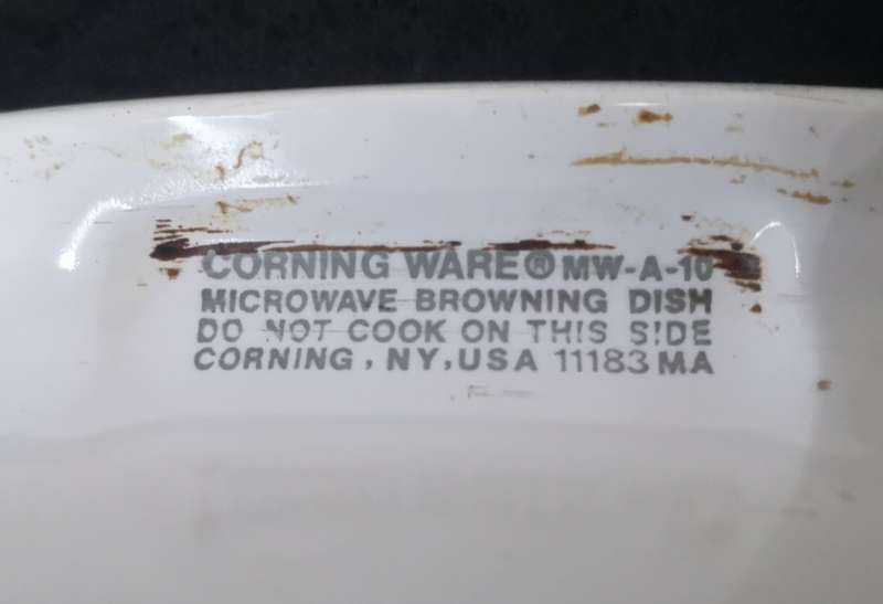 Vintage Corning ware casserole MW-A-10 microwave browning dish USA