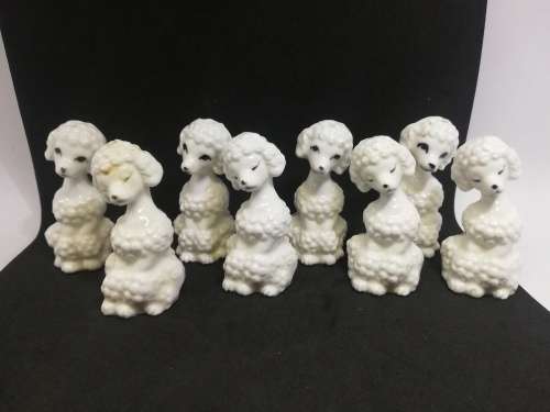 Poodle salt and pepper sets