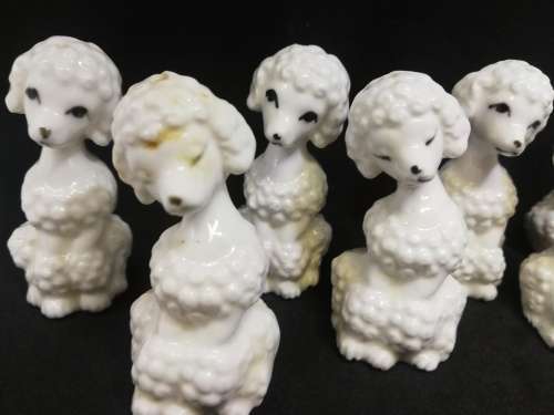 Poodle salt and pepper sets