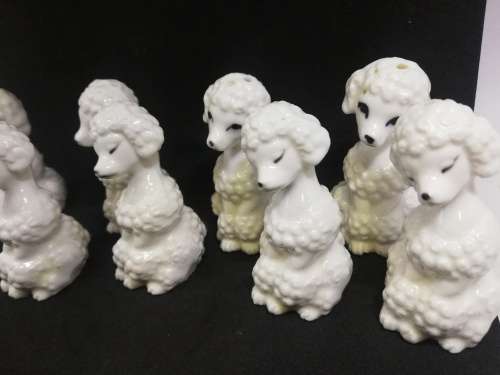 Poodle salt and pepper sets