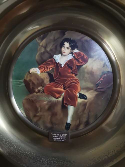 The Red Boy Master Lambton Lawrence PRA 1796-1830 Brass wall plaque