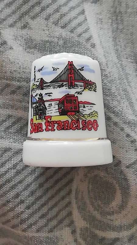 San Francisco porcelain thimble