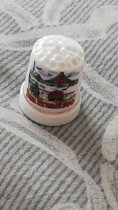 San Francisco porcelain thimble