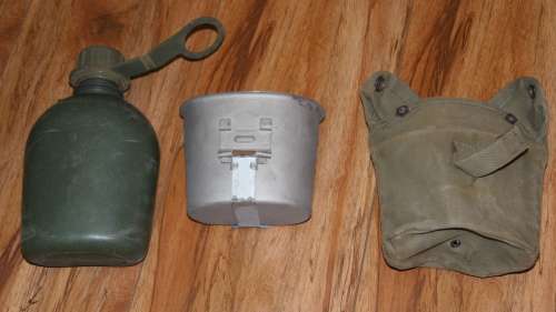 SADF WATER BOTTLE , COVER AND CUP(FIRE BUCKET)