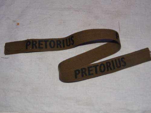 SADF NAME TAG (PRETORIUS) X3