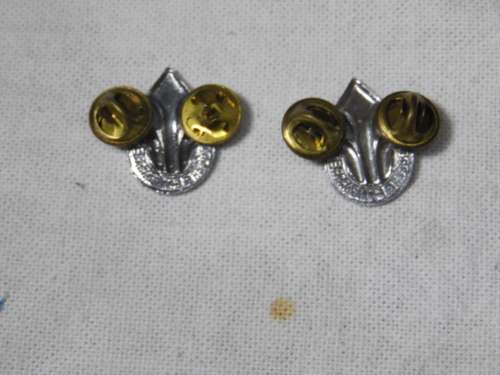 CORPS OF PROFESSIONAL OFFICERS  COLLAR BADGES