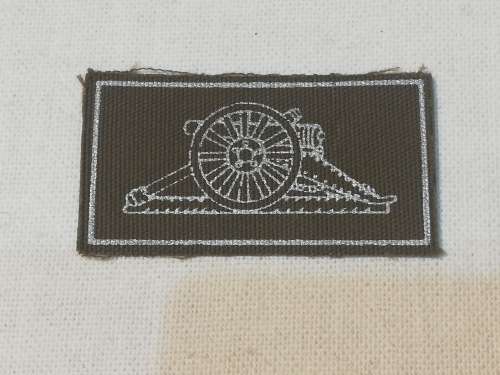 ARTILLERY CLOTH PRINTED PROFICIENCY BADGE
