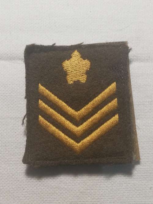 SADF S/SGT EMBROIDERED RANK
