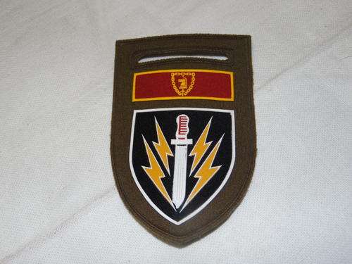 61 MEG WITH ARMY BATTLE SCHOOL COMMAND BAR L/H SIDE ALL PINS
