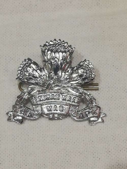 SA ARMOUR CORPS CAP BADGE WITH LUGS