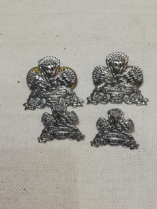 ARMOUR CORPS COLLAR AND MESS DRESS BADGES SET ALL PINS