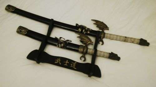 Sword display x 2 Swords 1 x 30cm long & 50cm