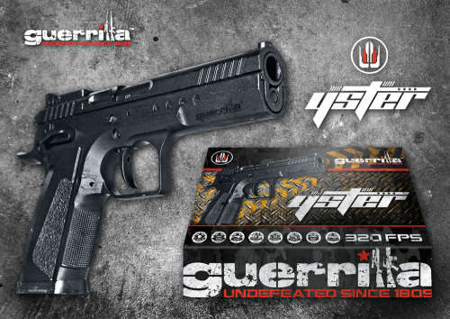 Guerrilla Yster Pistol 4.5mm BB Pistol Gun Full Metal & Blowback WHILE STOCKS LAST!!!!