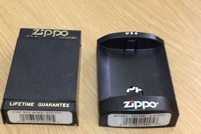 Zippo Lighter Inserts 1 x Lady and Pipe and a Vintage Zippo Case and a Harley Davidson front Plate