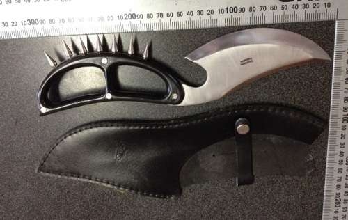 Spike Cobra Knife 12" All Stainless Steel with Leather Sheath - Christmas Special