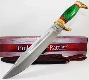 Timber Rattler Big Bad Green Bowie Hunter Bowie Hunting Skinning Knife ***Free Shipping***
