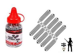 Special 10 x 12gram Co2 gas + 1500 Steel Umarex 4.5mm BB Bullets