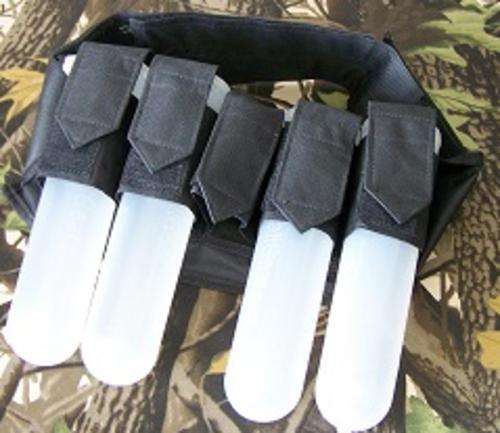 Waist Band 5 Pocket Pod Holder Black Paintball Storage. Bid is for 2 units + 1 Free Pod
