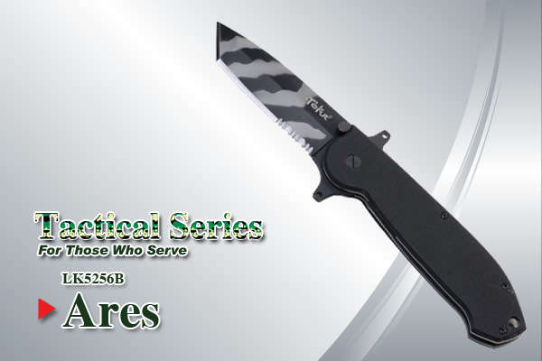 Tekut LK5256B Ares B With Wooden Gift box & Pouch, EDC, Tactical, Pocket Knife Tanto Blade