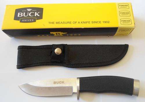 Buck Silver Hunting Knife, with Nylon Belt Sheath. **PICKING FINDS**