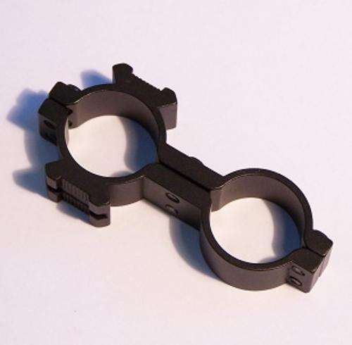Figure 8 Scope Mount / Torch 2 hole 25.4 mm / 1" with 2 Picantinny Rails.