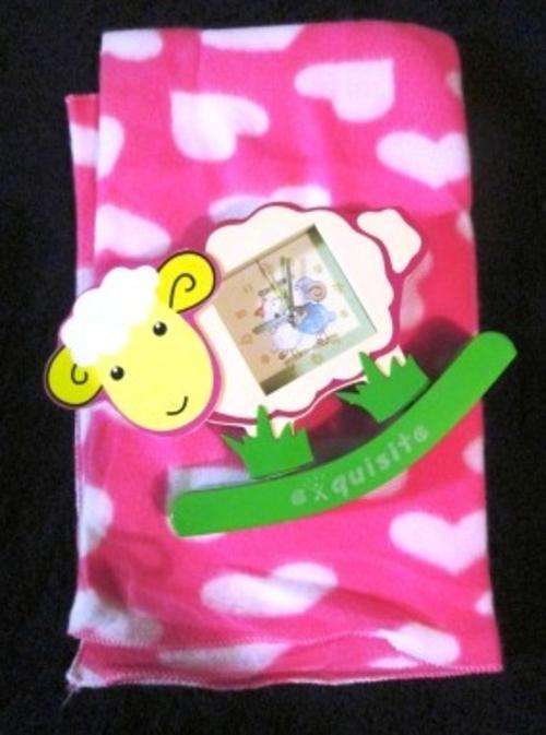 Baby Blanket with free sheep Clock