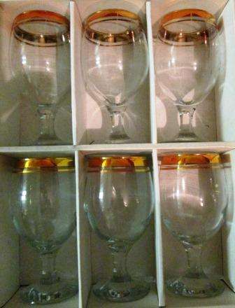 Executive Gold Collection 6 Beer Glasses