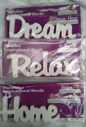 Wooden Home Decor:  Dream - Relax - Home