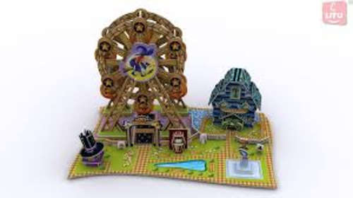 3D Puzzle Fun Amusement Park Ferris Wheel:  62 Pieces