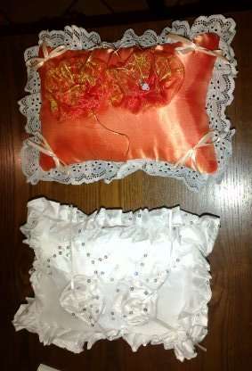 2 Handmade Ring Pillows for 1 Bid