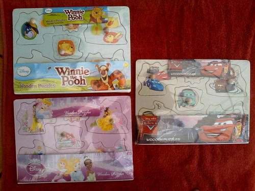 Set of 3 Wooden A4 Disney Puzzles on Auction