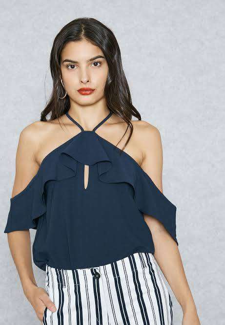 MANGO - Blue Shirt - Large
