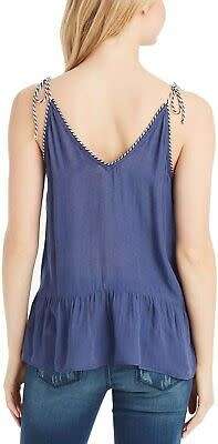 Jessica Simpson Embroided Blue Top