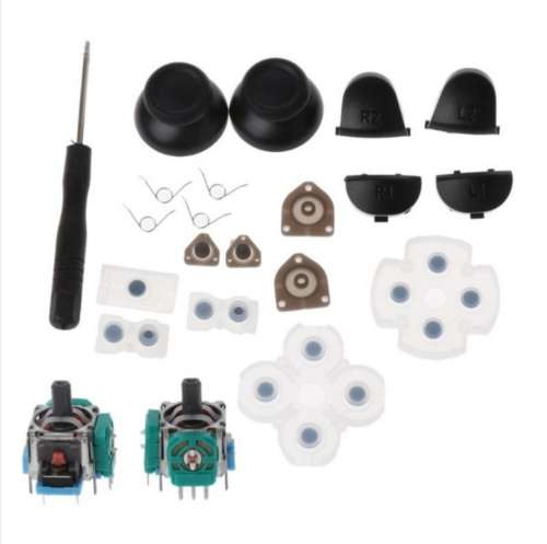 L1 R1 L2 R2 Trigger Buttons 3D Analog Joysticks Thumb Sticks Cap Conductive Rubber For PS4