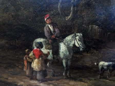 19th CENTURY RICHARD H. HILDER(1813-1852) OIL ON WOOD PANEL