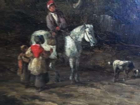 19th CENTURY RICHARD H. HILDER(1813-1852) OIL ON WOOD PANEL